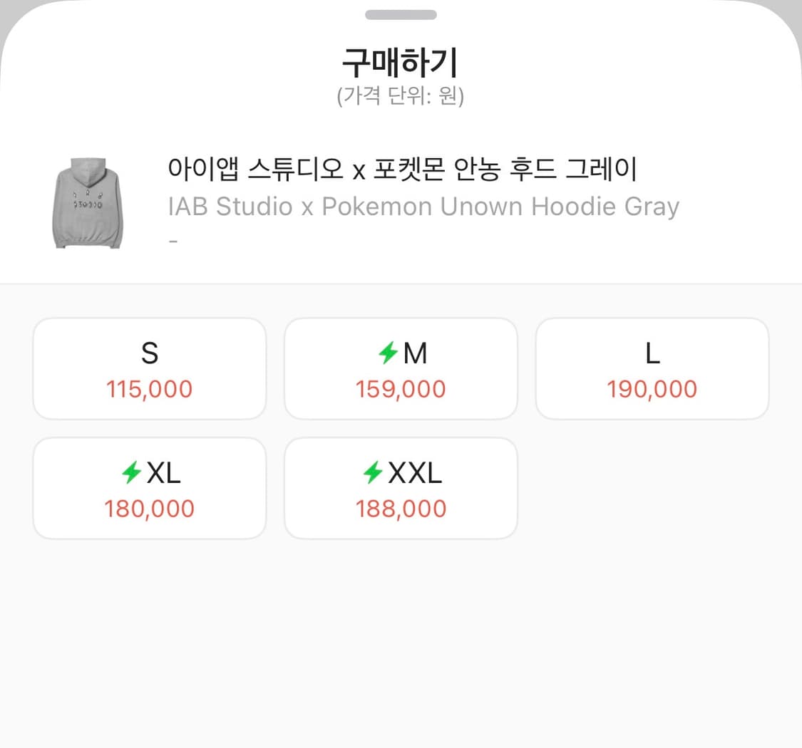 아이앱 스튜디오 x 포켓몬 안농 후드 그레이 [L] 상품이미지5