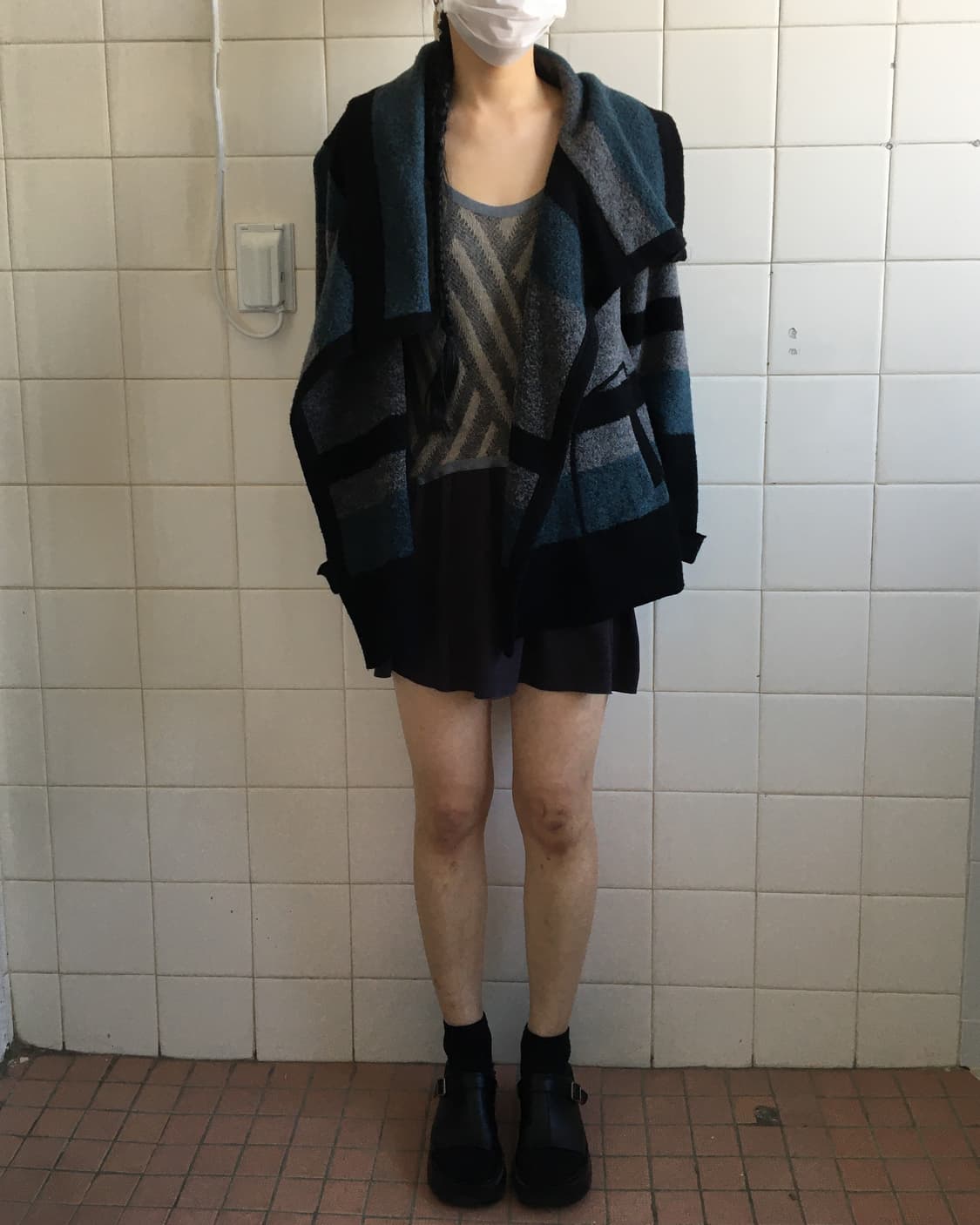 Pattern drape open cardgian 상품이미지6