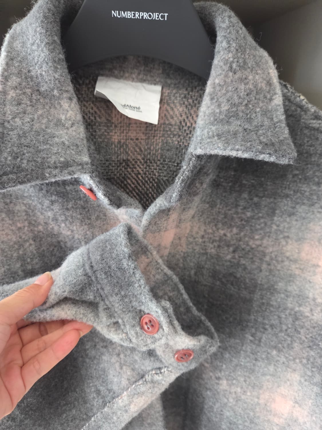 스탠드얼론 체크 롱셔츠 상품이미지5