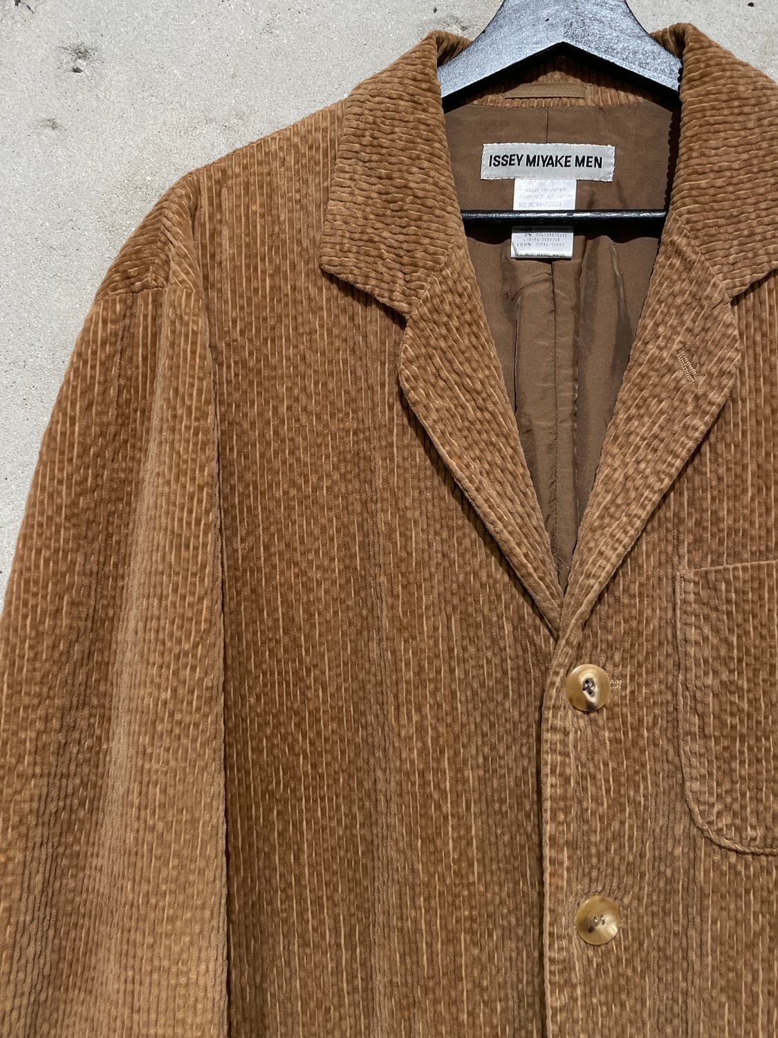 이세이 미야케 맨 브라운 패치 포켓 3B 코듀로이 자켓 상품이미지2