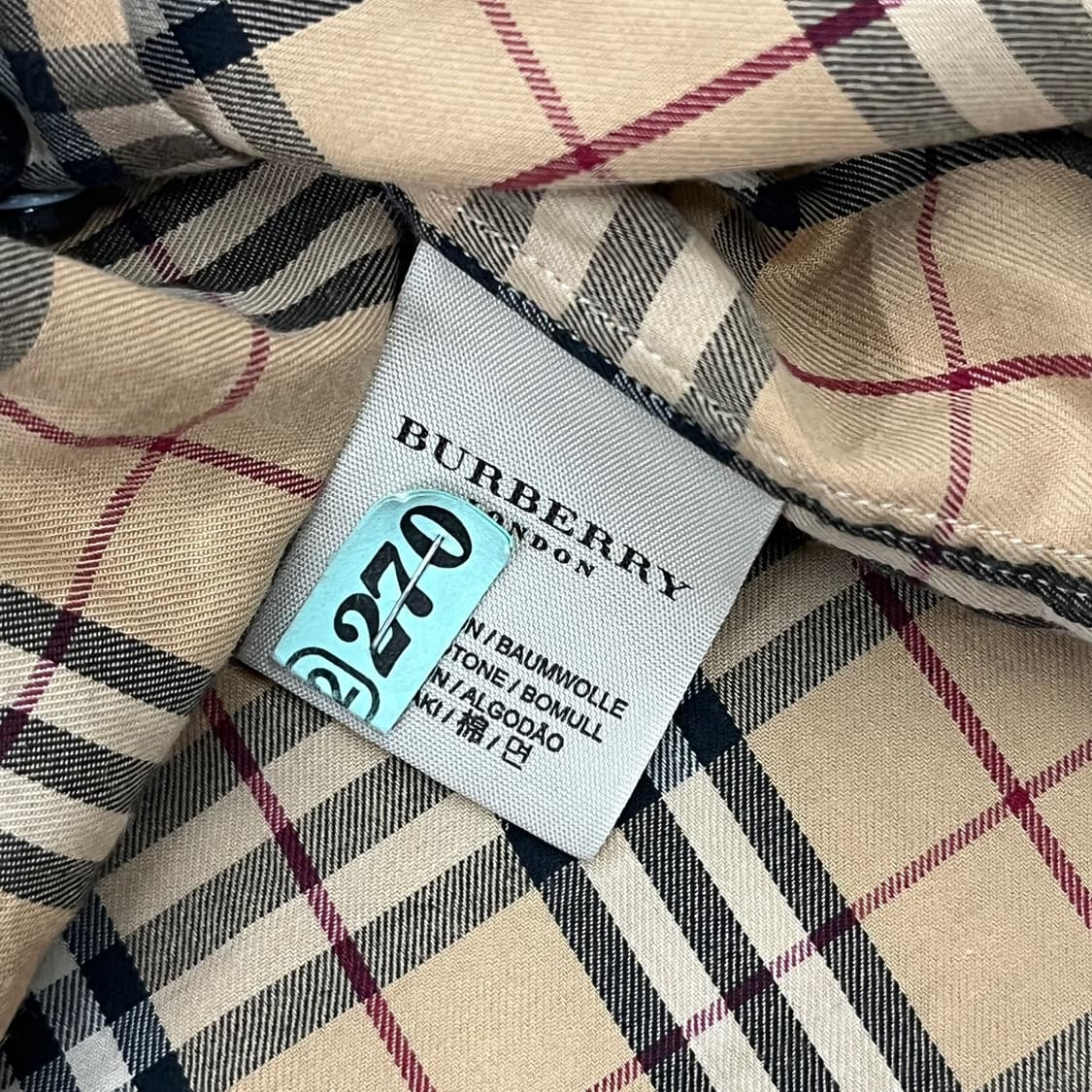 [정품/S] 버버리 노바 체크 셔츠 b16 상품이미지6