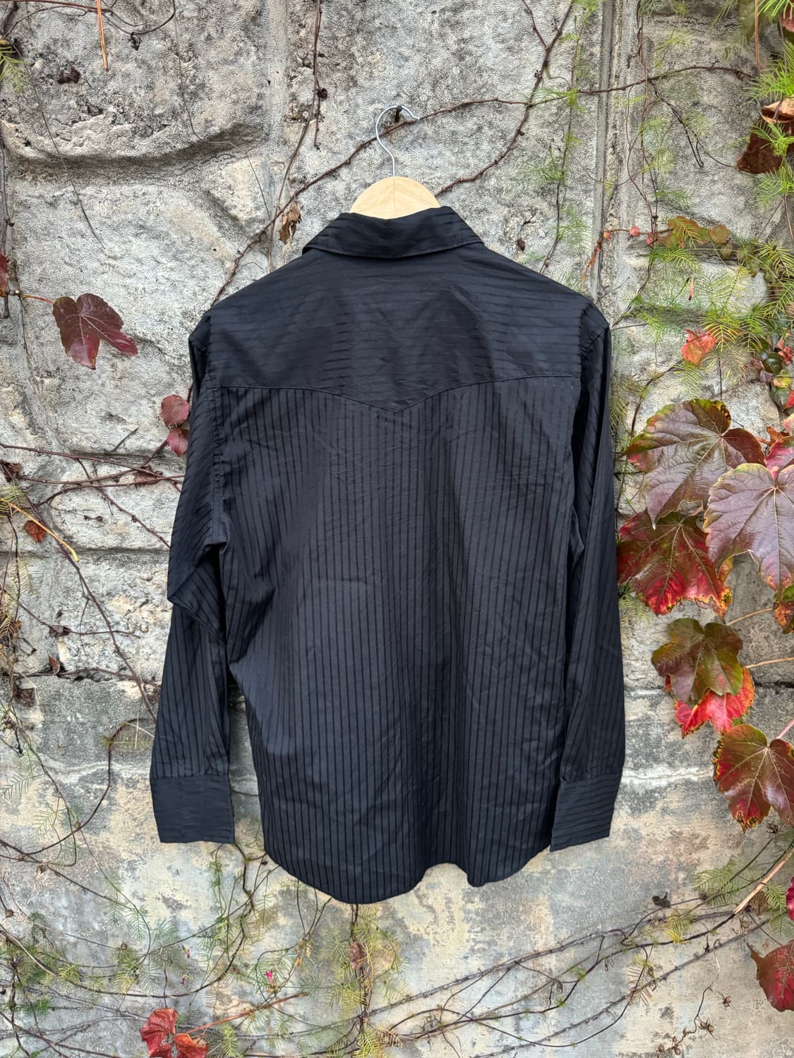 랭글러 빈티지 블랙 스트라이프 웨스턴 셔츠 100 - 105 상품이미지2