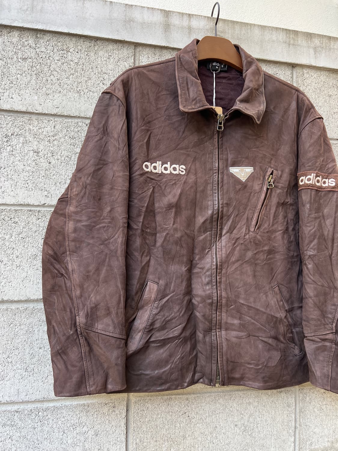1980s ADIDAS LEATHER JACKET 80s아디다스가죽자켓 상품이미지5