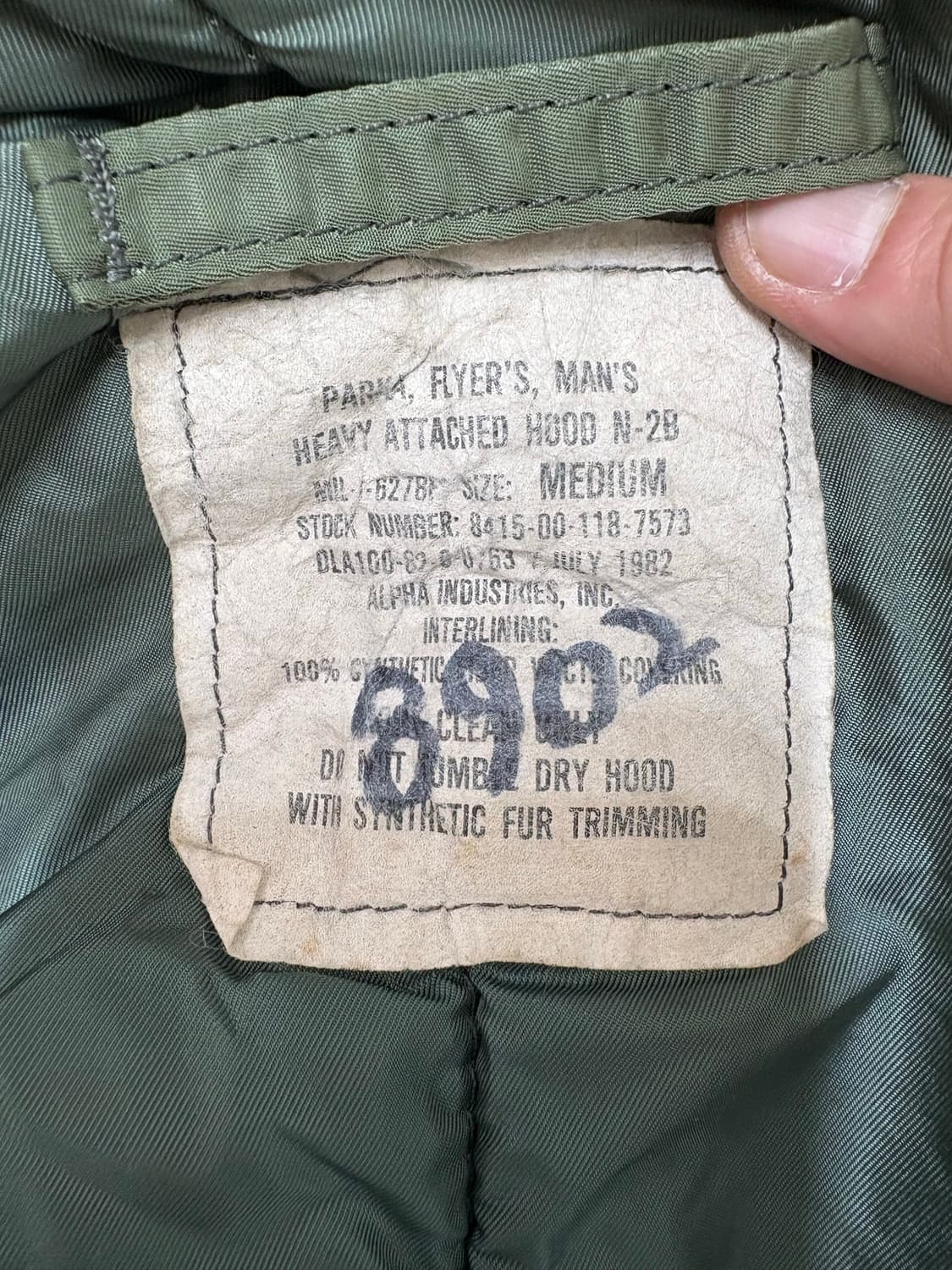 80's USAF N-2B Flight Jacket.  상품이미지7