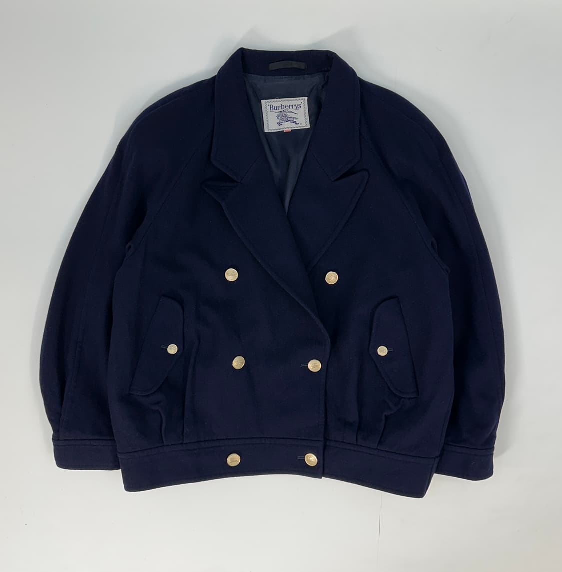 버버리 빈티지 더블금장 울자켓  상품이미지1