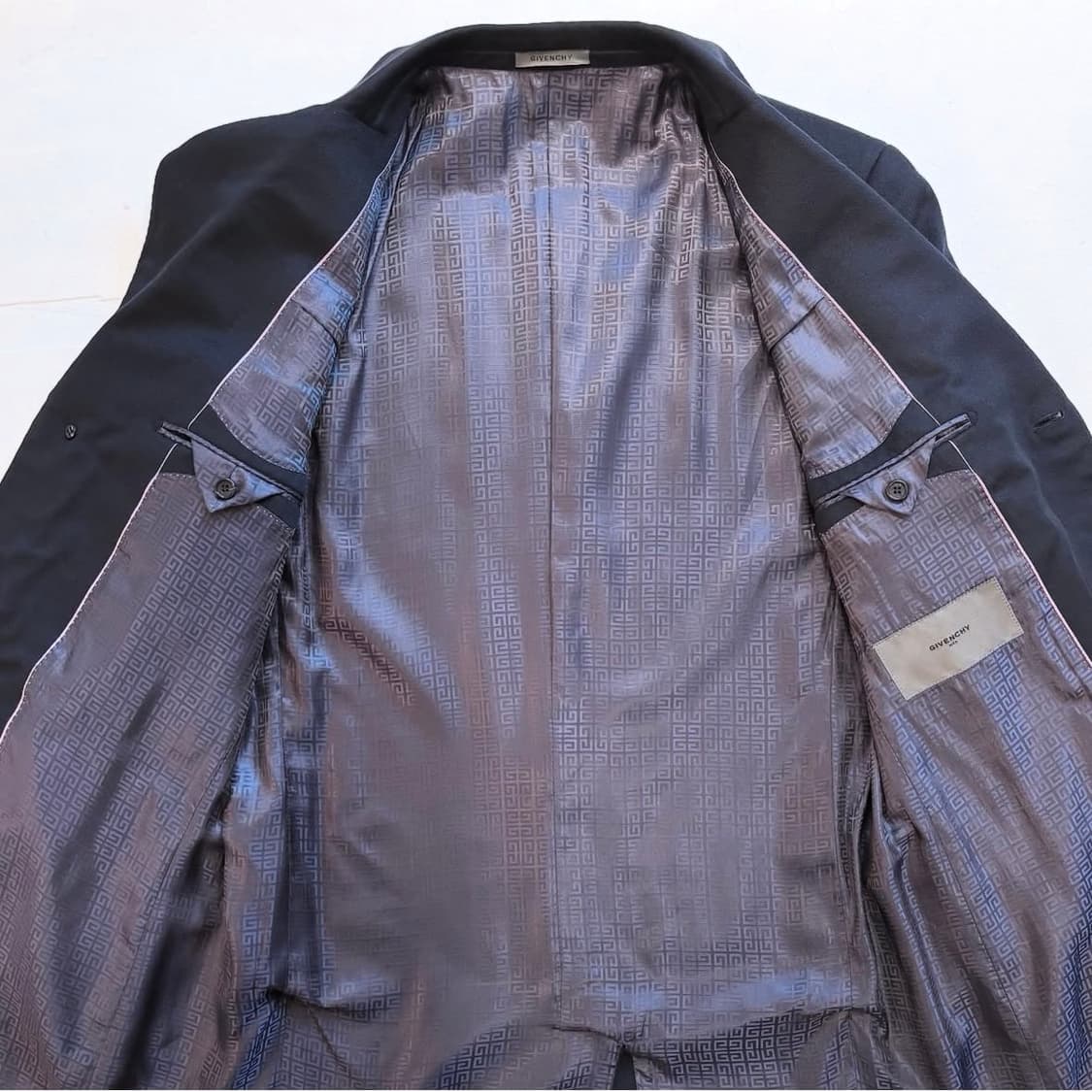 지방시 캐시미어 네이비 싱글코트 상품이미지5