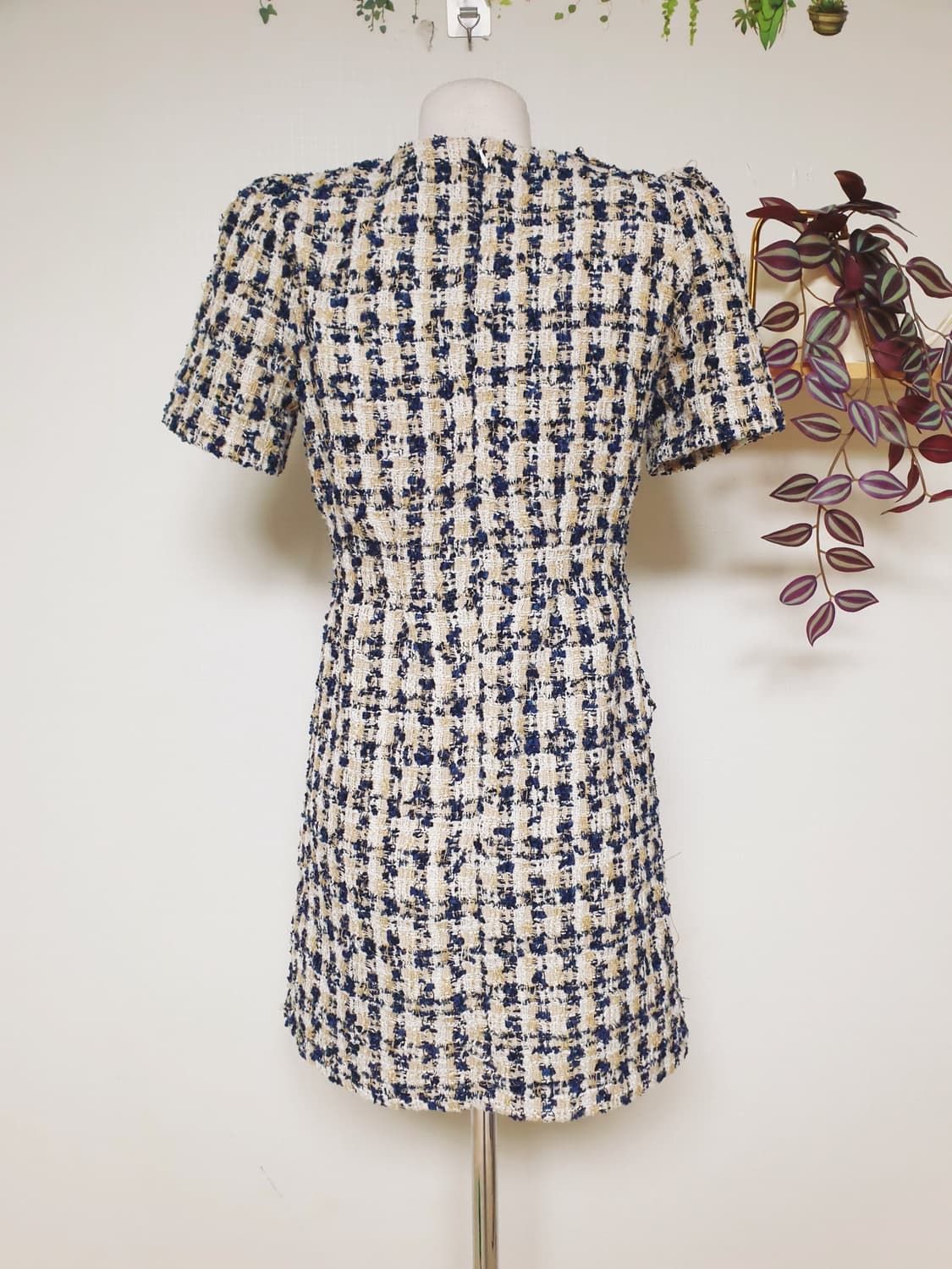 컬러패스 트위드원피스 55 반팔 미니 상품이미지8