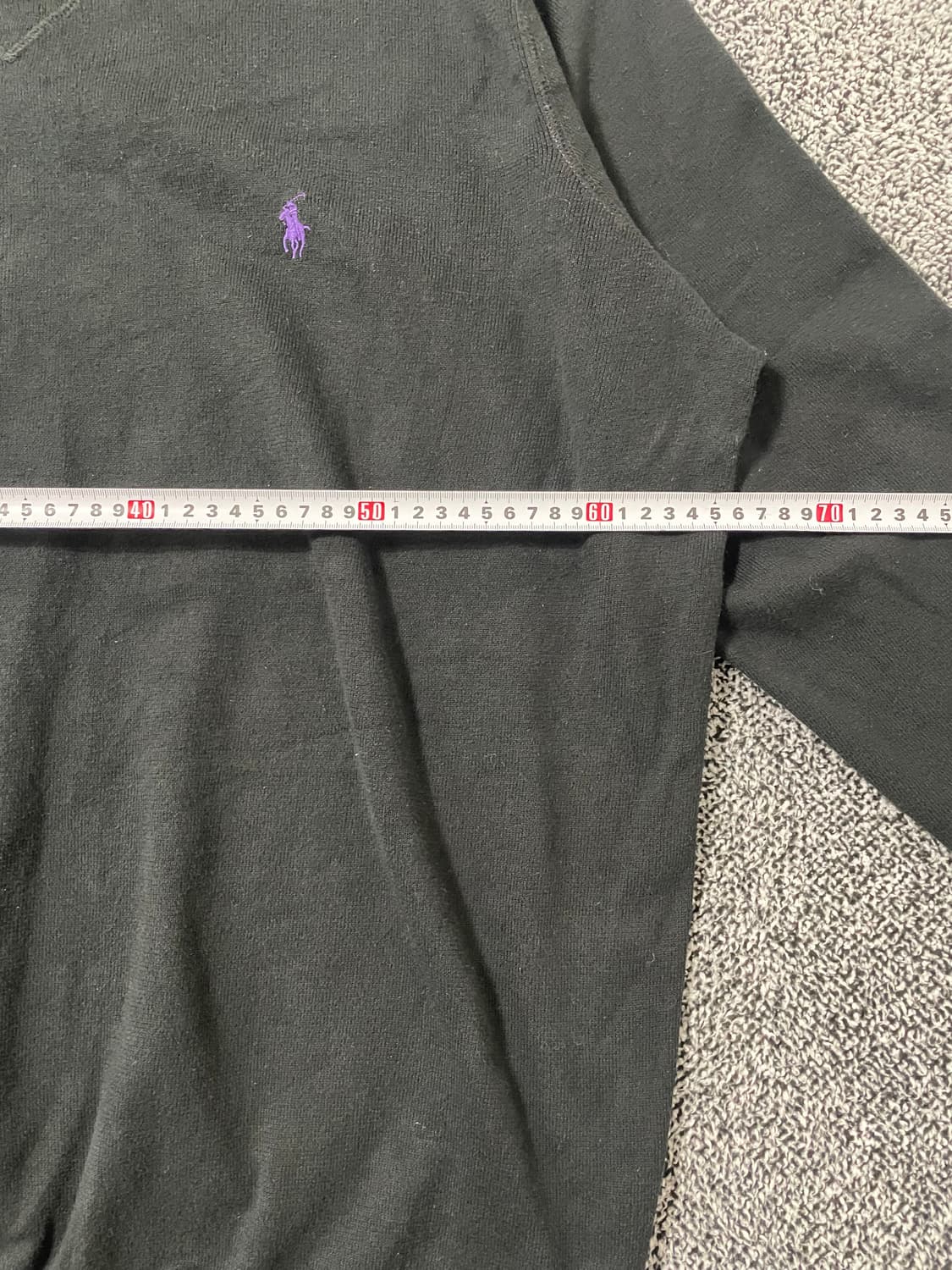 빈티지9. 폴로랄프로렌 코튼 니트 스웨터 블랙 퍼플 로고  상품이미지5