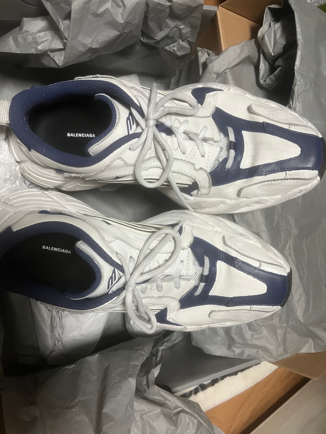 (급처) (43)발렌시아가 먼데이슈즈 네이비 상품이미지6