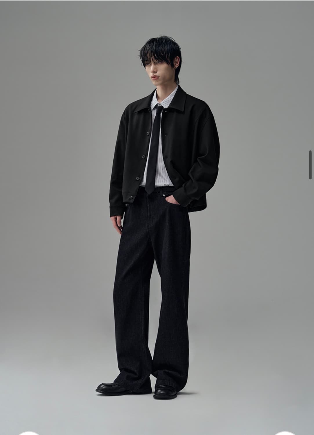 (새상품)(M) 드로우핏 도브 울 미니멀 라인 자켓 BLACK 판매 상품이미지6