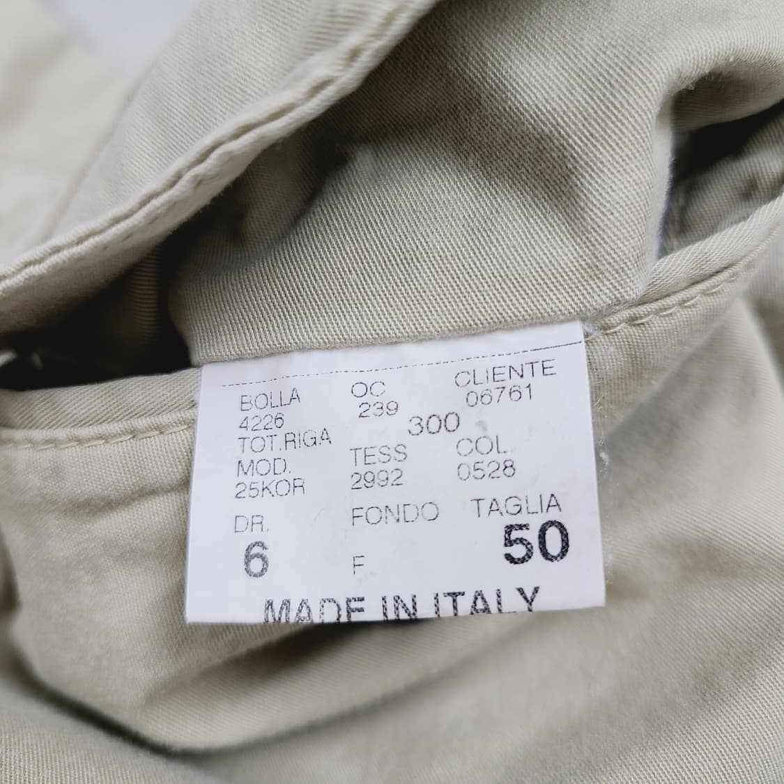 [MADE IN ITALY] 맨온더분 가먼트 다잉 치노 팬츠(50사이즈) 상품이미지7