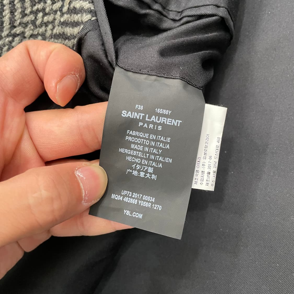 생로랑 헤링본 코트 상품이미지4