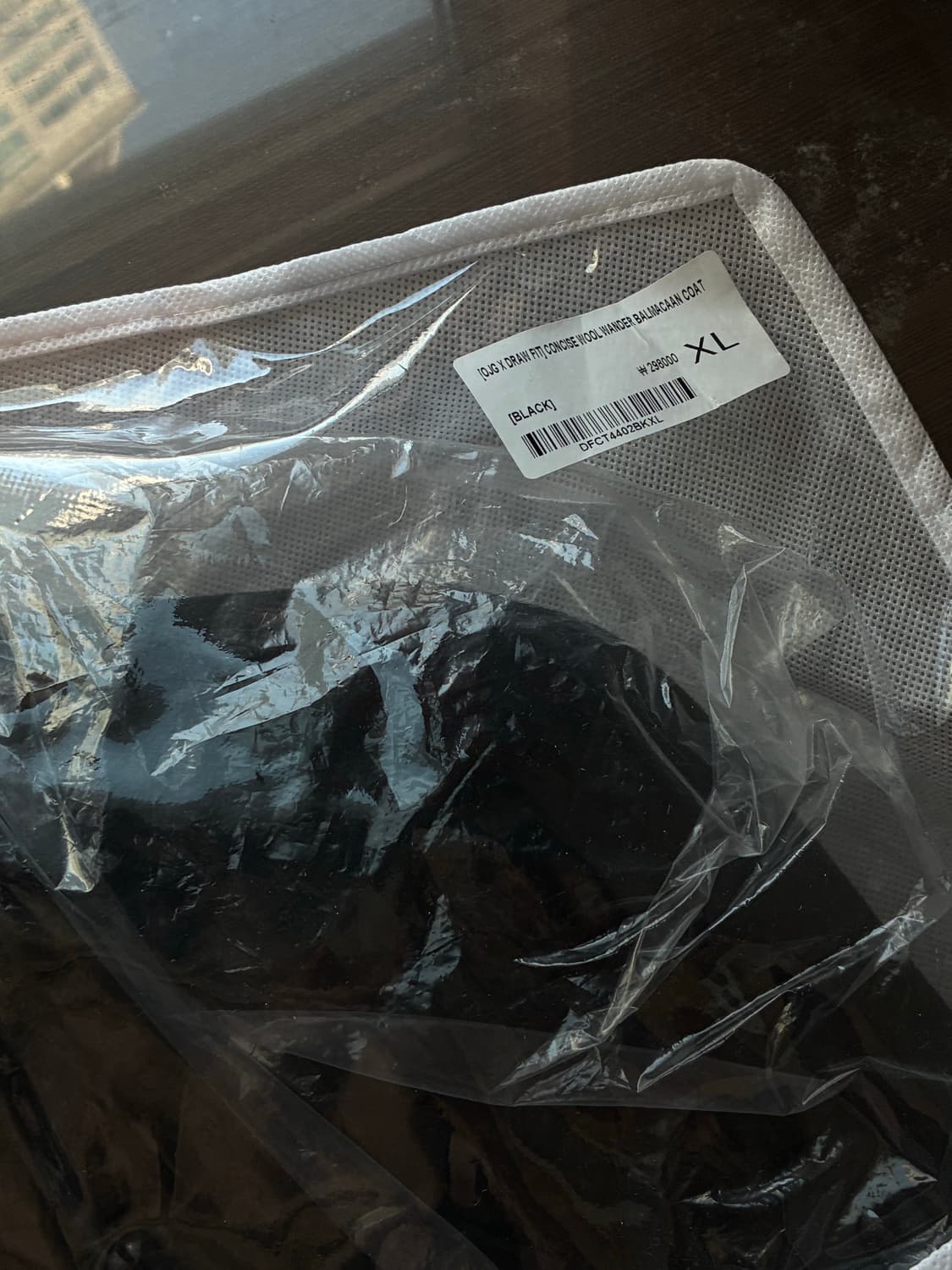 (새상품)(XL) 드로우핏 컨사이즈 울 원더 발마칸 코트 BLACK 판매 상품이미지10