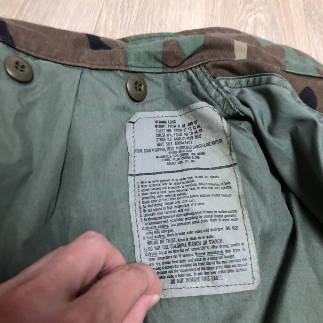 (M-L) 미군 US ARMY 우드랜드 필드자켓 M-65 야상 상품이미지2