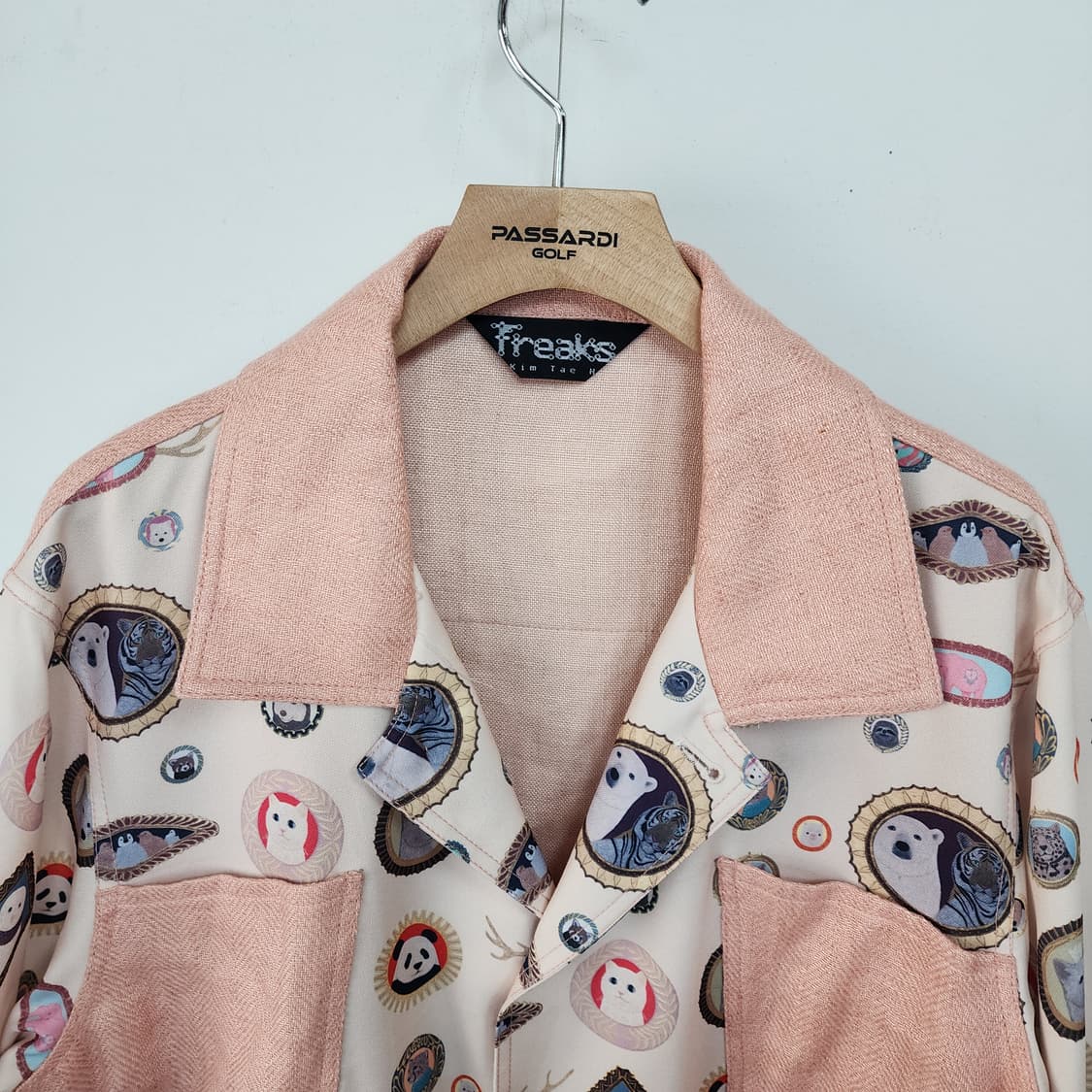 프릭스 by 김태호 프린팅 셔츠 자켓 핑크 상품이미지2