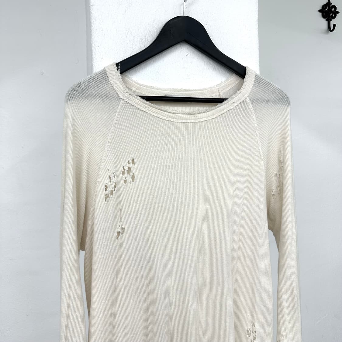 ivory damaged knit long sleeve 상품이미지5
