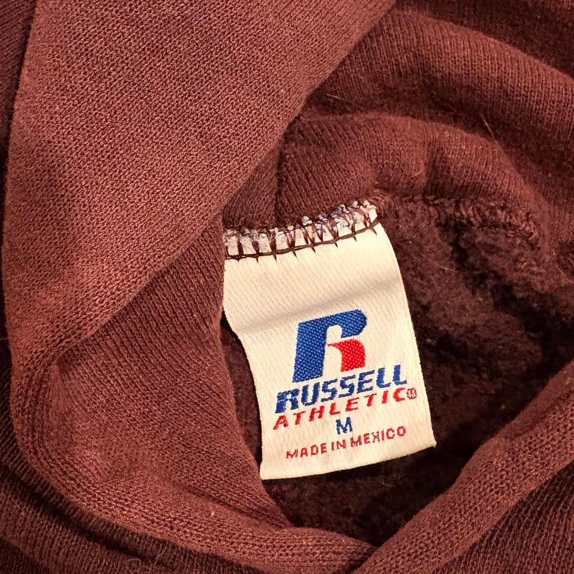 러셀 애슬레틱 빈티지 버건디 컬러 후드티 상품이미지2