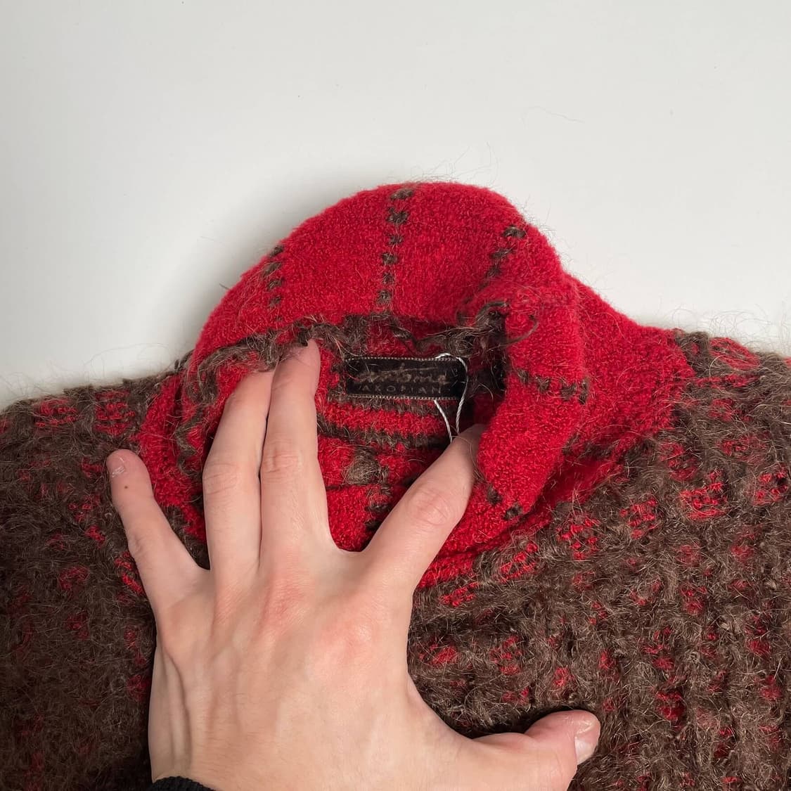 Antoine 브라운 스트라이프 모헤어 블렌드 니트 (france)    상품이미지8