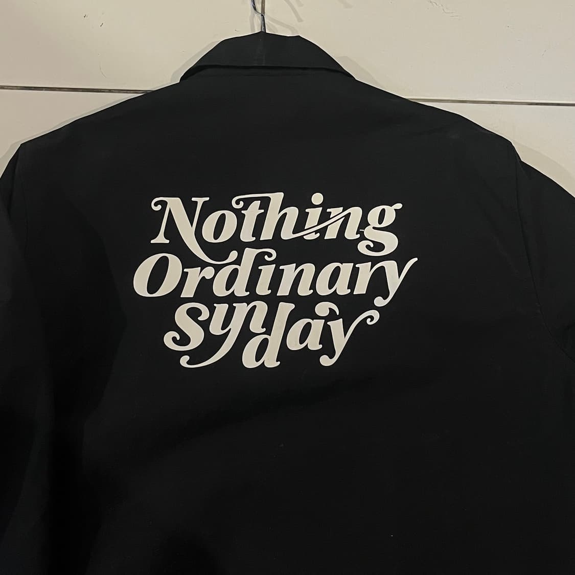 NOS7 블랙 백로고 코치자켓 상품이미지3