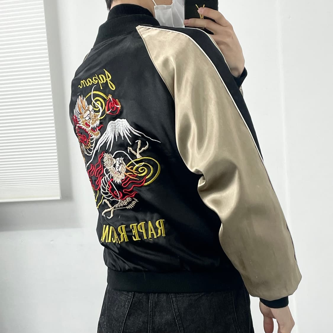 L 재팬 타이거 자수 스카쟌 자켓 상품이미지3