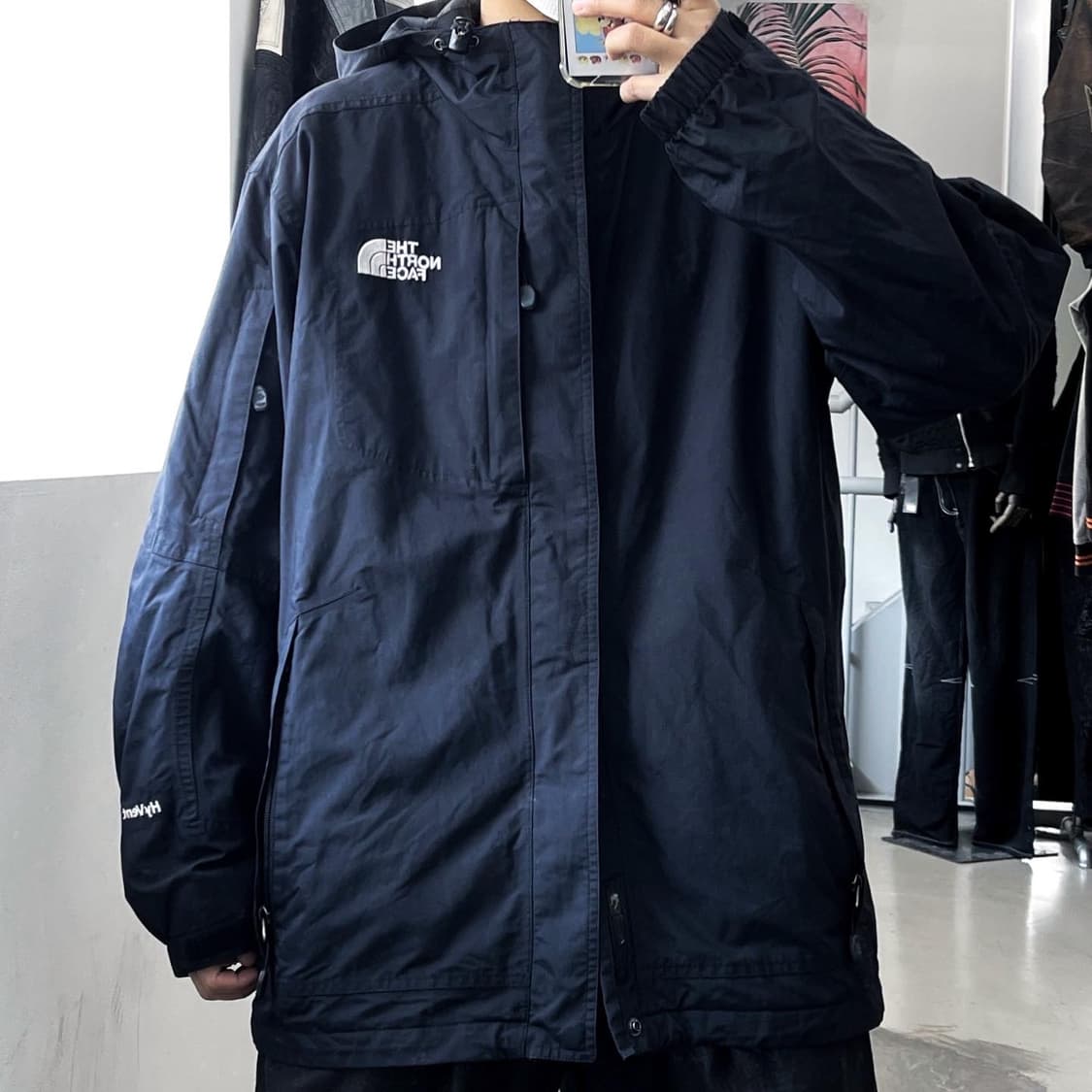 노스페이스 하이벤트 아웃도어 블랙 후드자켓 상품이미지1