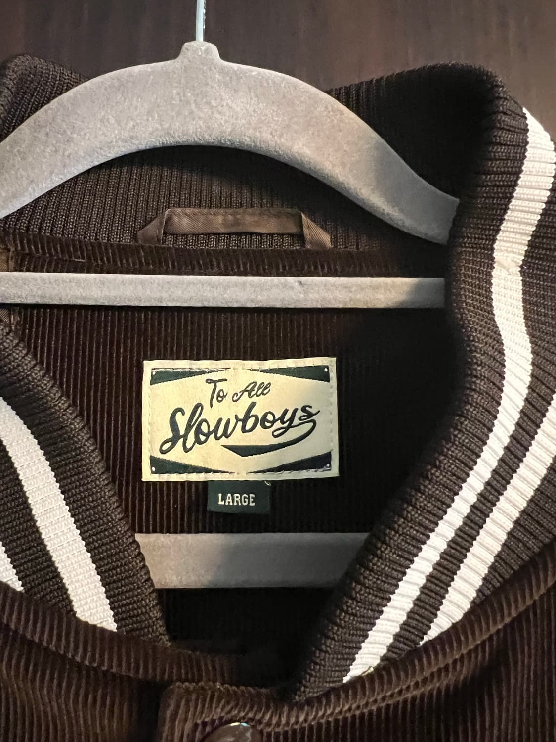 슬로우보이 코듀로이 스타디움 점퍼 브라운 L 상품이미지2