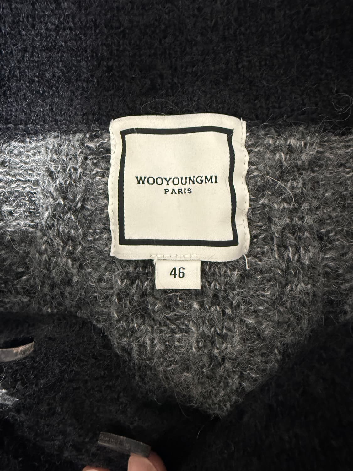 (24FW 새상품급) 우영미 케이블 럭비 스웨터 블랙 (46) 상품이미지3