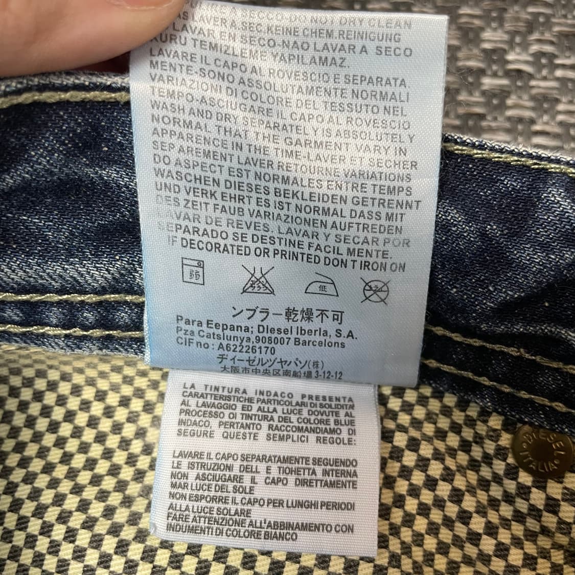 (30) 디젤 대런 레귤러 슬림 테이퍼드 3버튼 데님 팬츠 상품이미지8