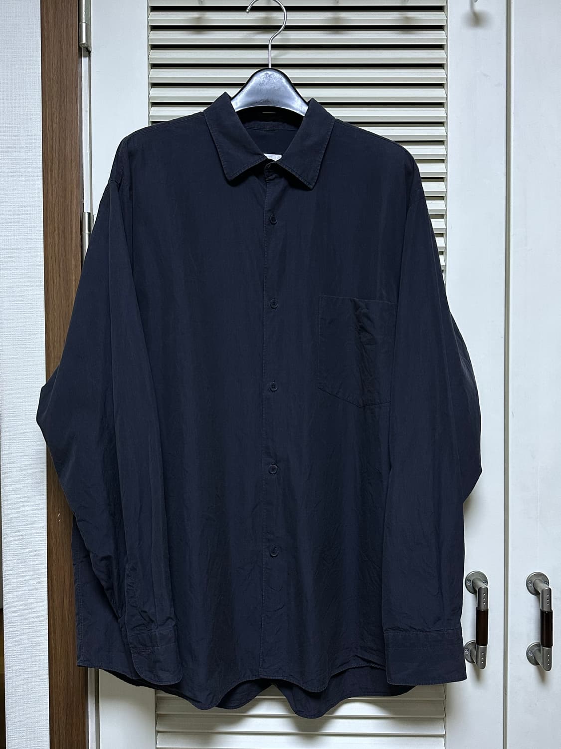 [2] comoli cotton shirts navy 상품이미지2