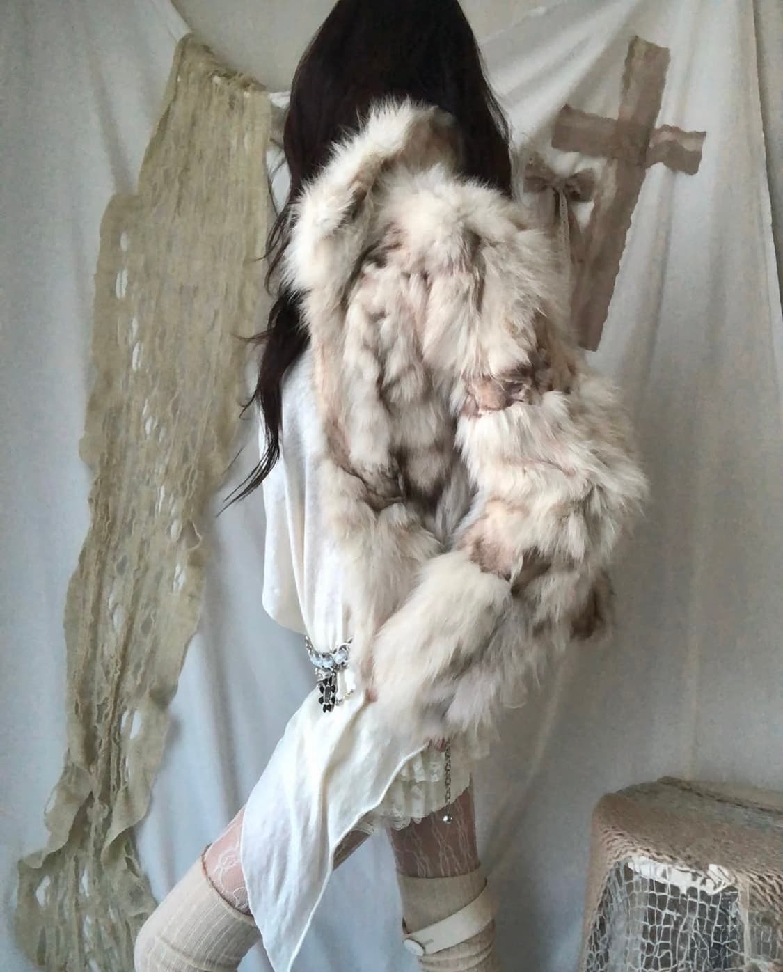 파우닝133 페어리 프리뷰 퍼자켓 큐빈티지레이어룸레테샵오공이 상품이미지1