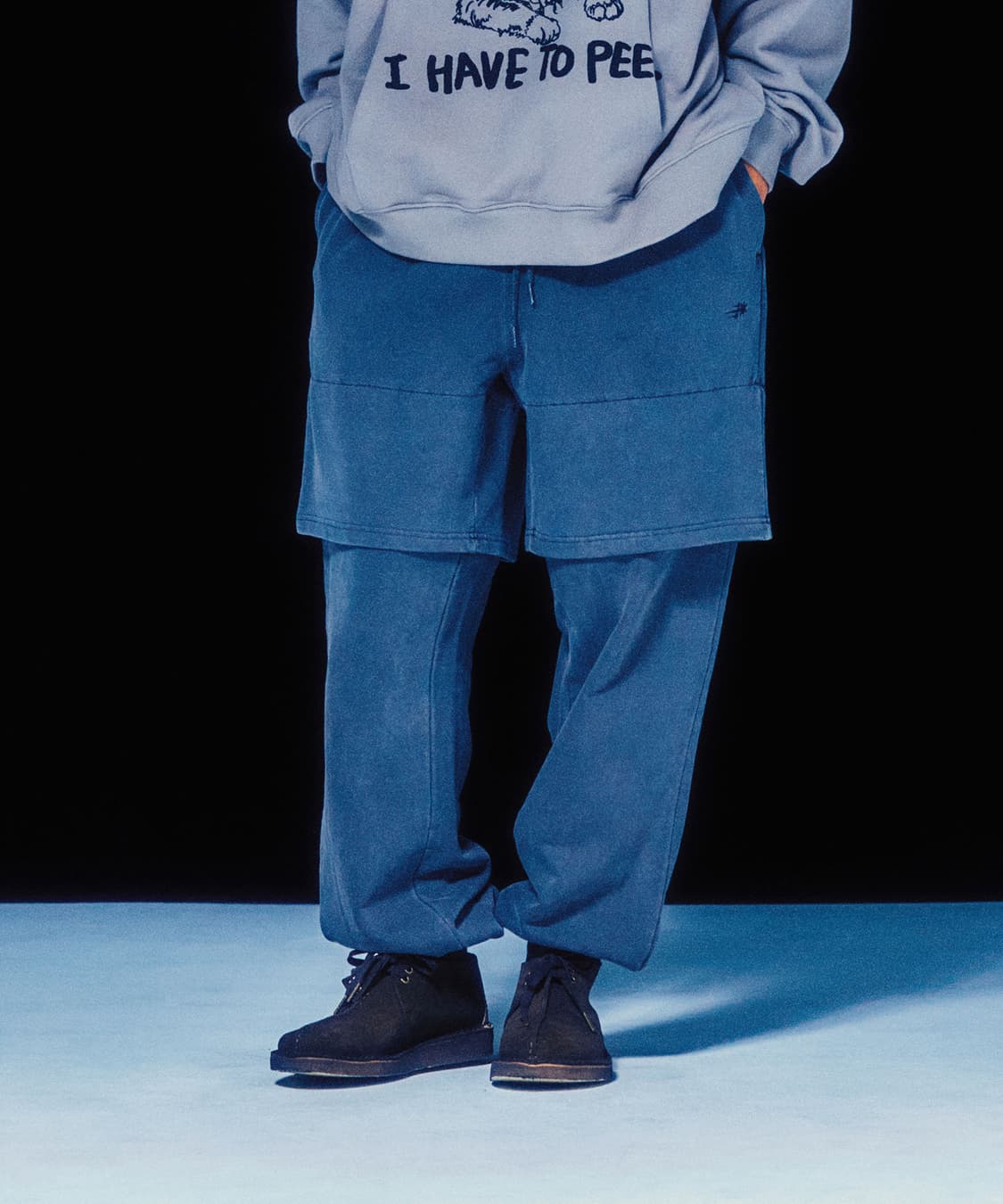 나이스고스트클럽 피그먼트 레이어드 스웨트 팬츠 상품이미지2