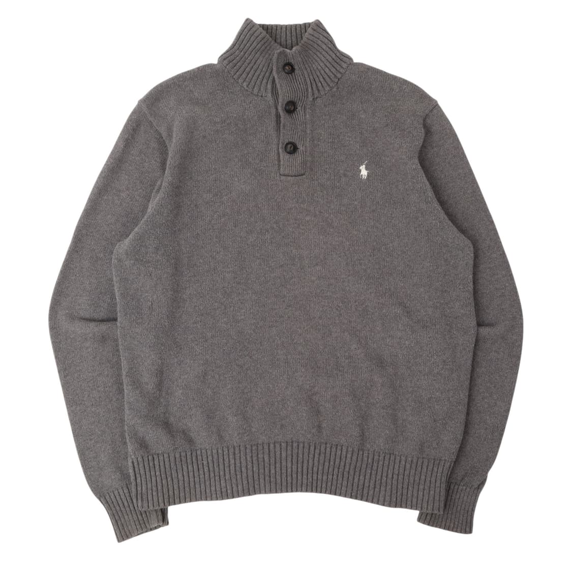 폴로 랄프로렌 챠콜그레이 버튼업 니트 스웨터 상품이미지1