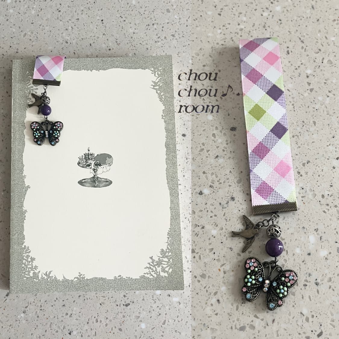 리본 펜던트 책갈피 ⊰dreamy butterfly⊱ bookmark 상품이미지4