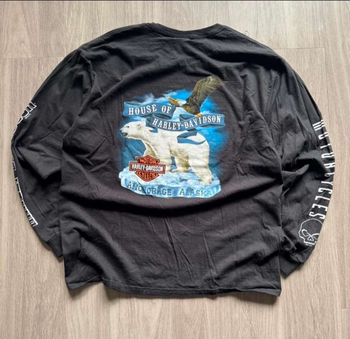 빈티지 Harley Davidson 긴팔티셔츠 L 상품이미지2