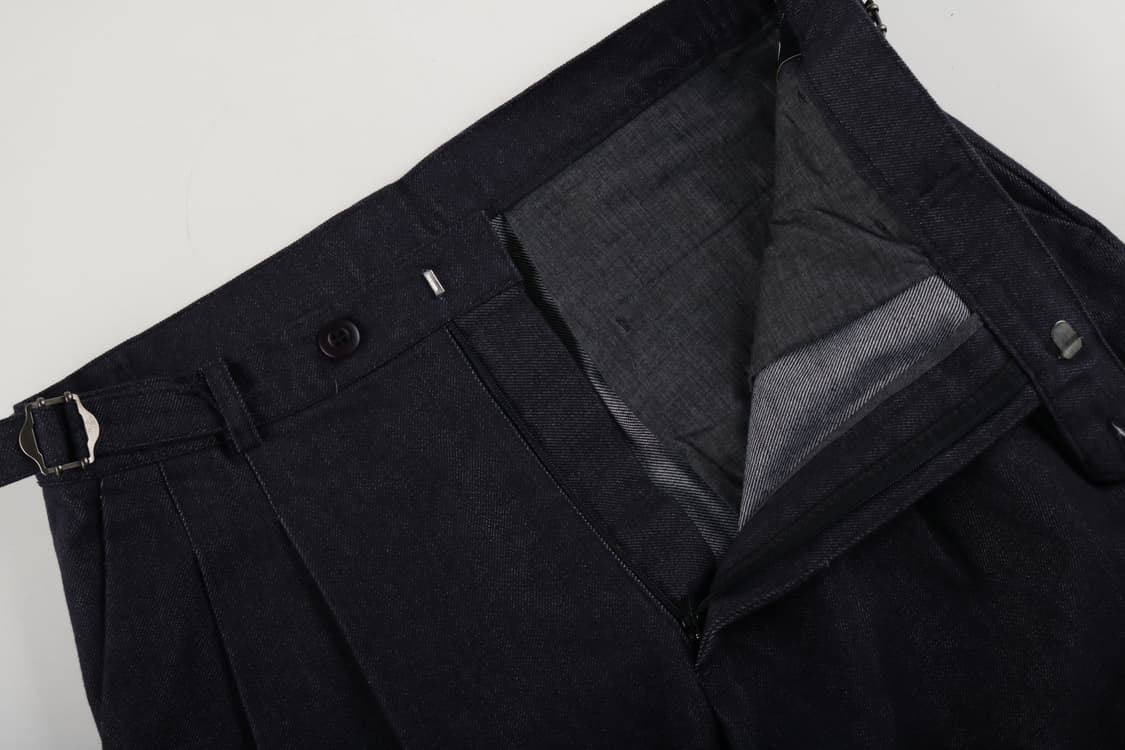 [M] 프리즘웍스 어드저스트 투턱 데님팬츠 상품이미지4