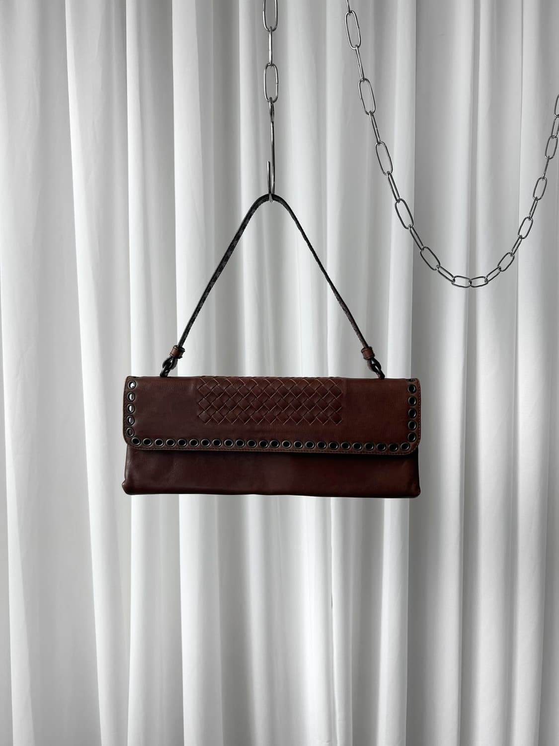 보테가 베네타 우븐 레더 바게트백 상품이미지1