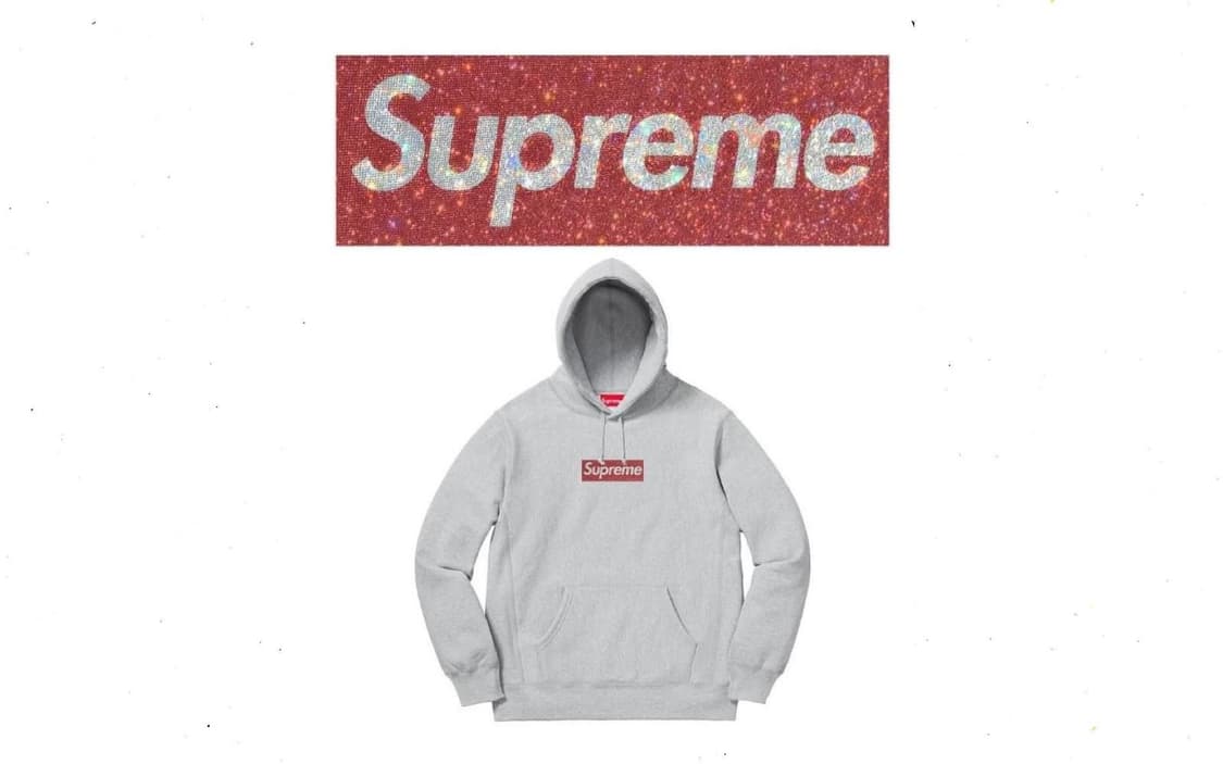 슈프림 스와로브스키 박스로고 후드티 M 상품이미지2