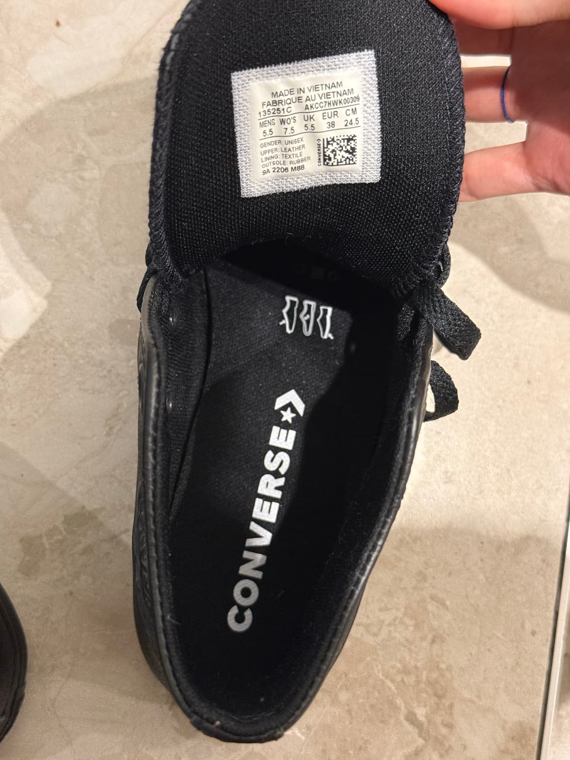 컨버스 척테일러 올스타 레더 하이 블랙 상품이미지7