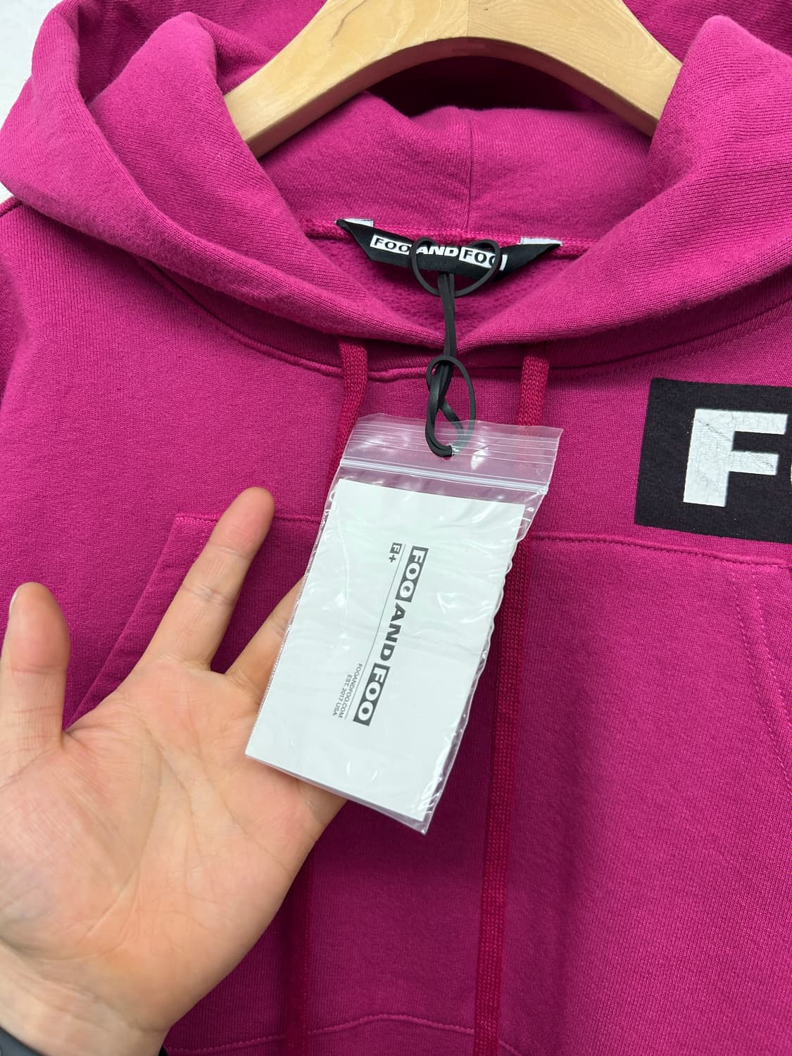 FOO AND FOO 핑크 후드티 상품이미지6