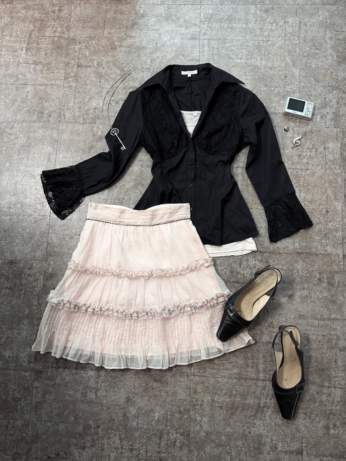 레이스 버툰 슬리브리스 상품이미지6