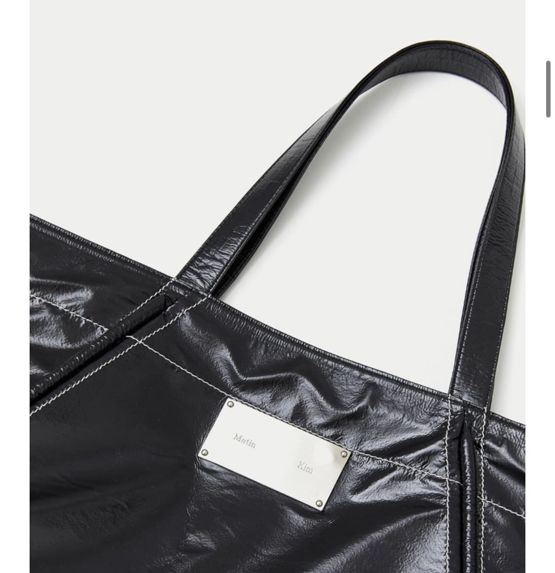 마뗑킴 빅 코팅 토트백 블랙 상품이미지3