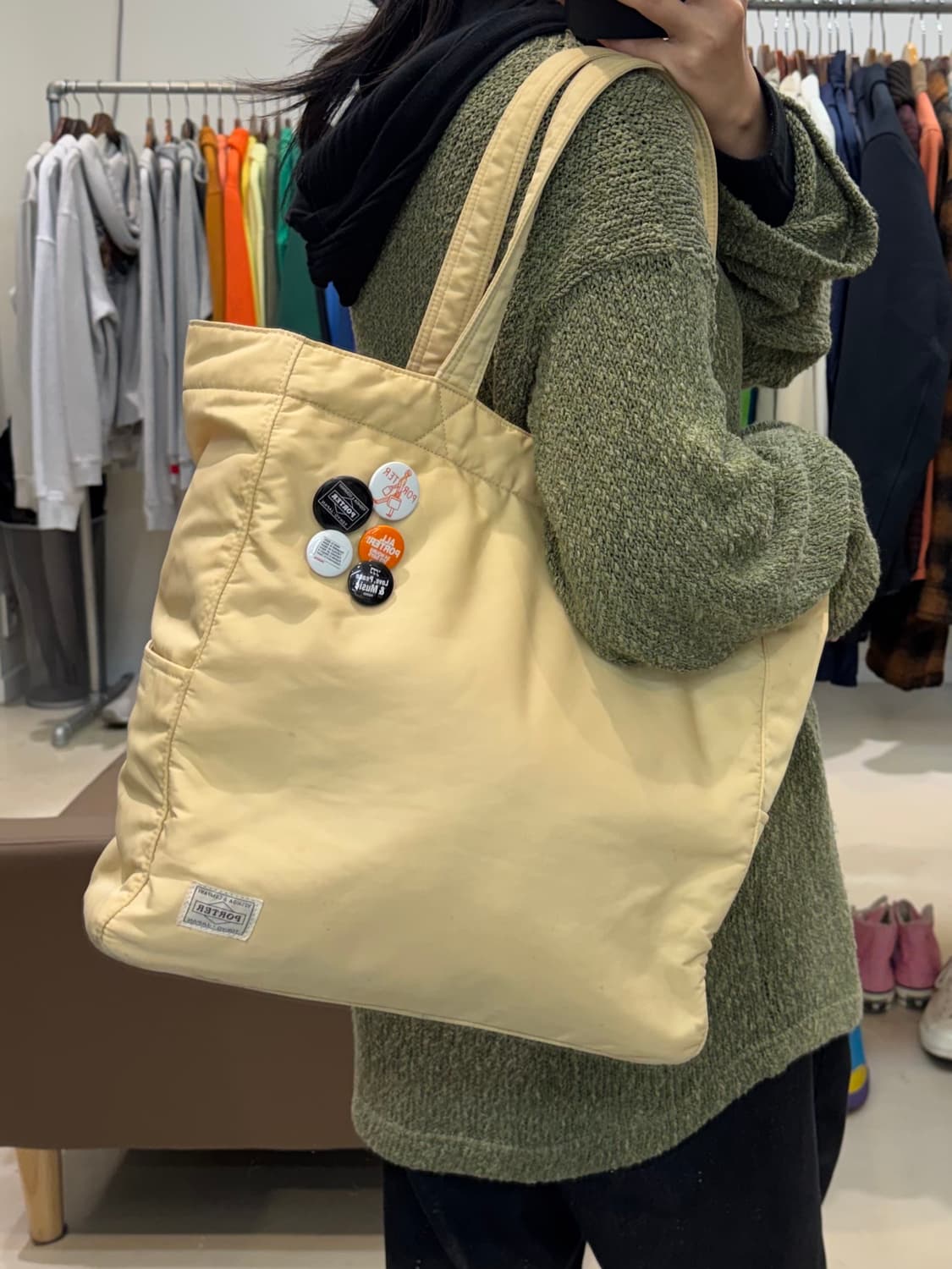 포터 뱃지 토트백 상품이미지6