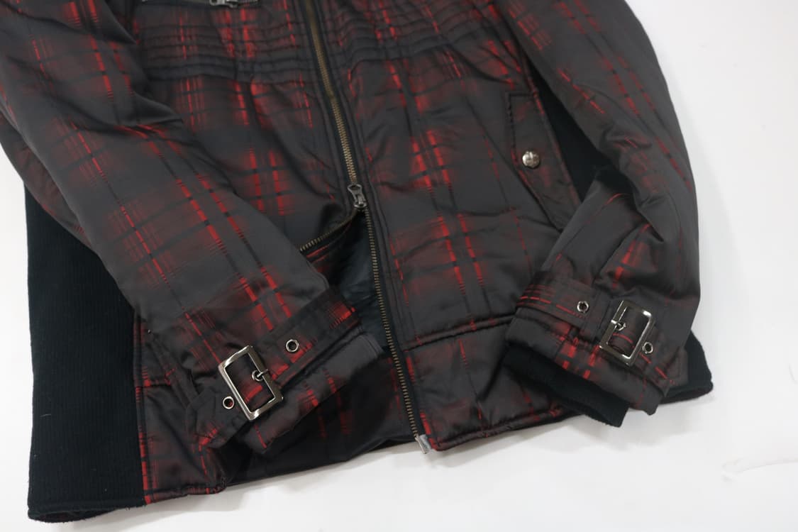 semantic design 세만틱 디자인 빈티지 레드 체크 패딩 자켓 상품이미지6