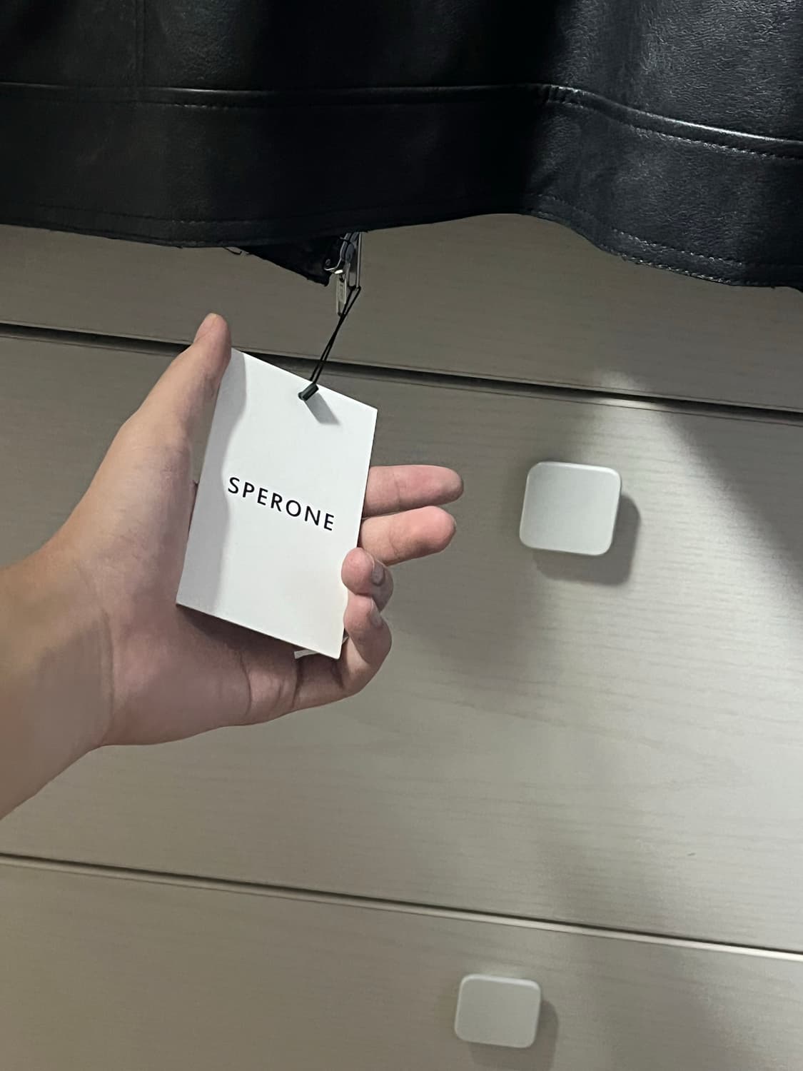 스페로네 블랙 레더 자켓 M 상품이미지3