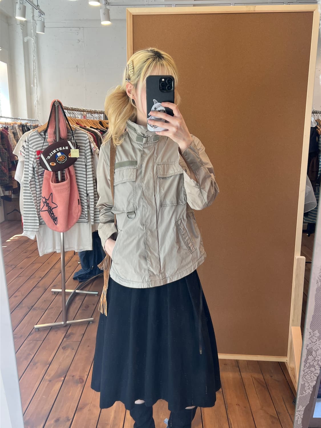 갭 베이지 나일론 카고 자켓 상품이미지1