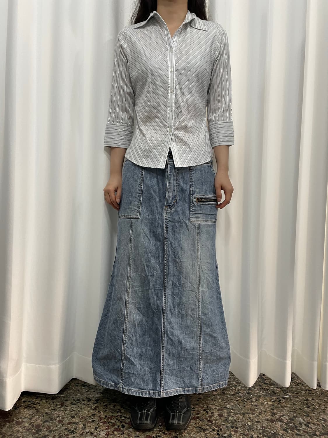 eddie bauer denim long skirt 상품이미지6