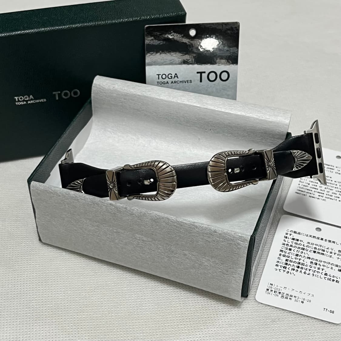 [41]토가 TOGA 더블 버클 애플워치 스트랩/블랙 상품이미지2