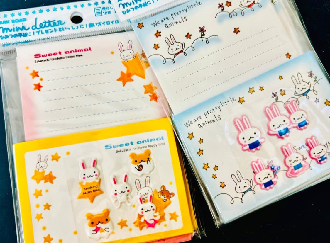 트윈엔젤스2종세트, 토끼 헤이세이 스티커, 햄스터 편지지 상품이미지1