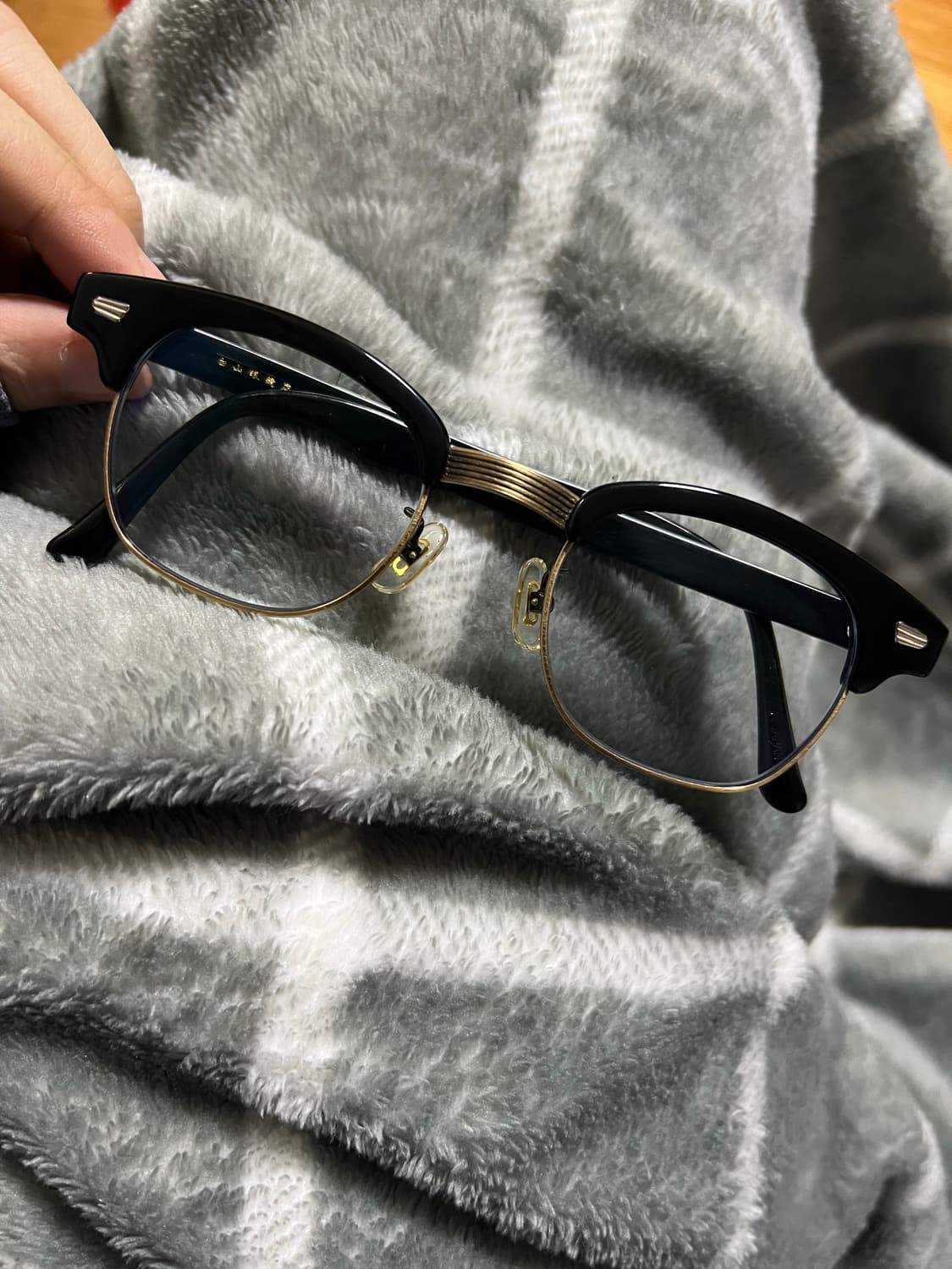 백산안경 린디브로우 블랙 골드 상품이미지1