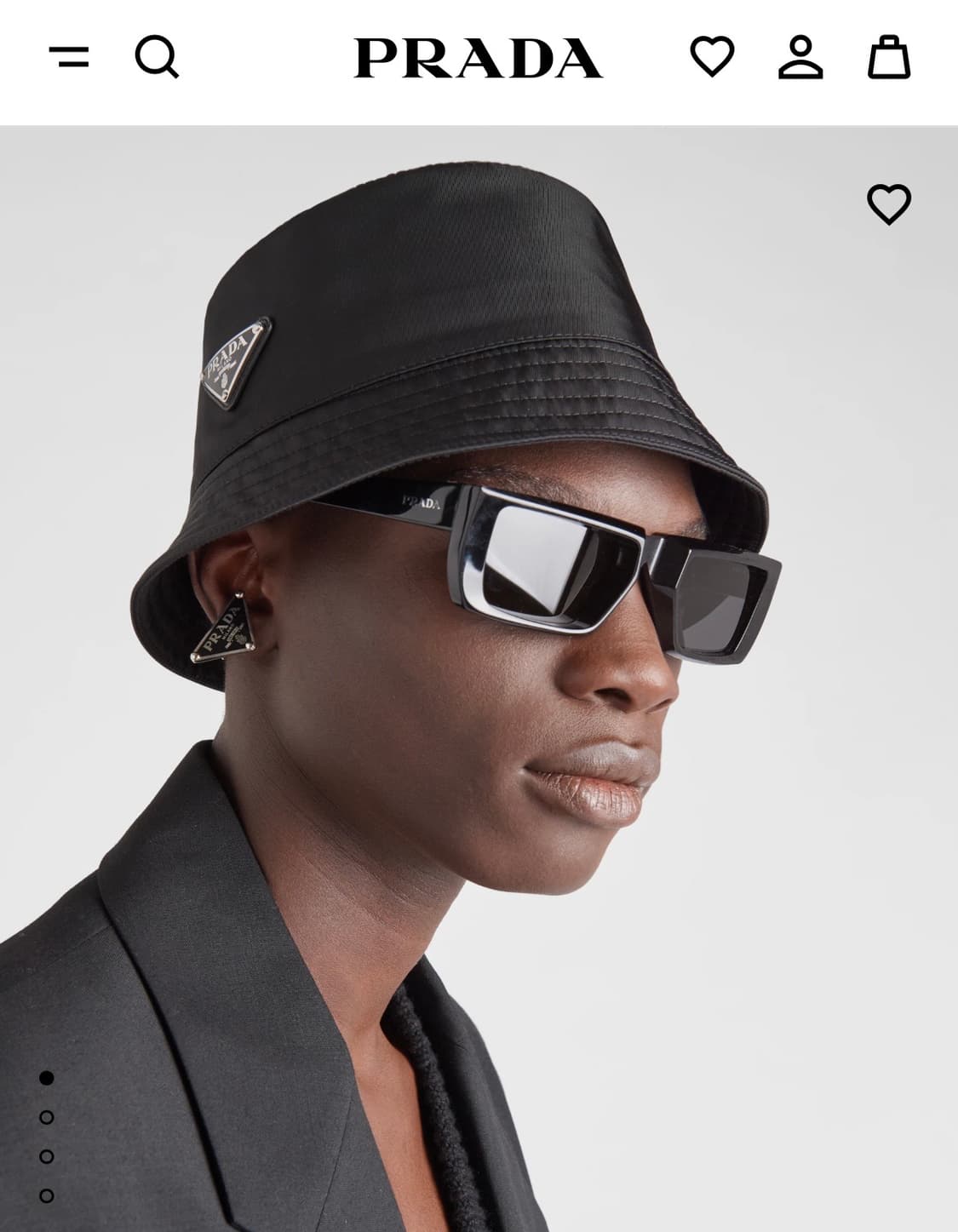 프라다 / 리나일론 버킷 햇 벙거지 모자 / 블랙 / 사이즈 L 상품이미지1